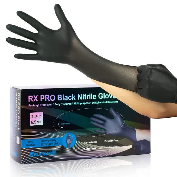 Black Nitrile Gloves 6.5 mil Thickness