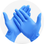 Blue Nitrile Gloves 4 mil Thickness
