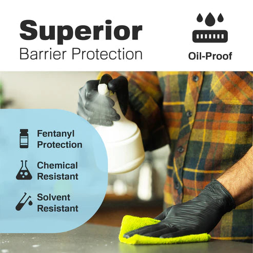Black Nitrile Gloves 4.5 mil Thickness
