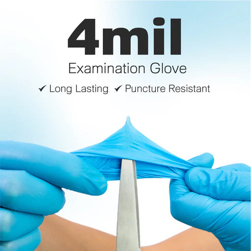Blue Nitrile Gloves 4 mil Thickness