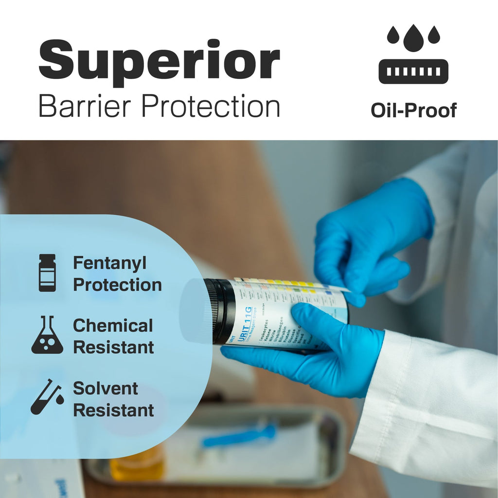 Blue Nitrile Gloves 4 mil Thickness