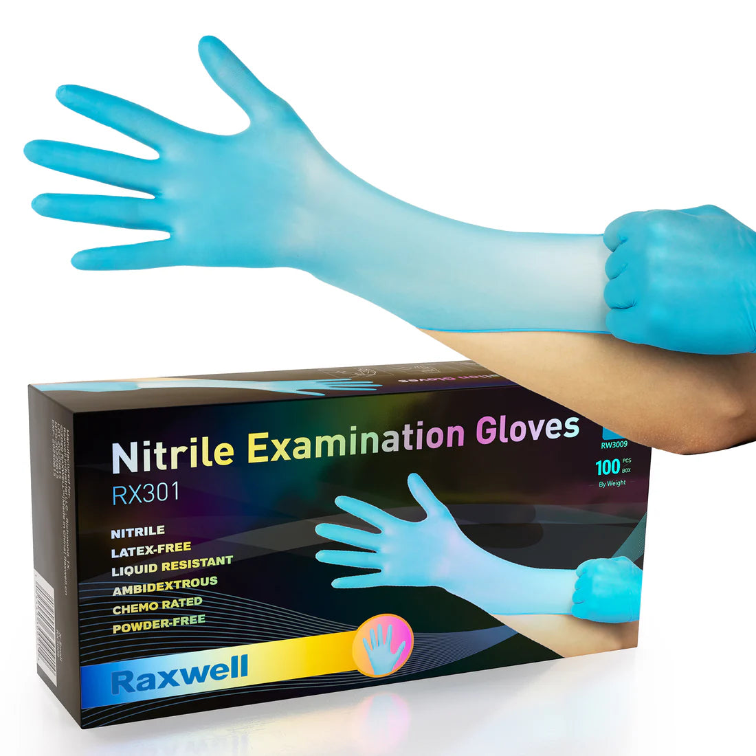 Blue Nitrile Gloves 4 mil Thickness