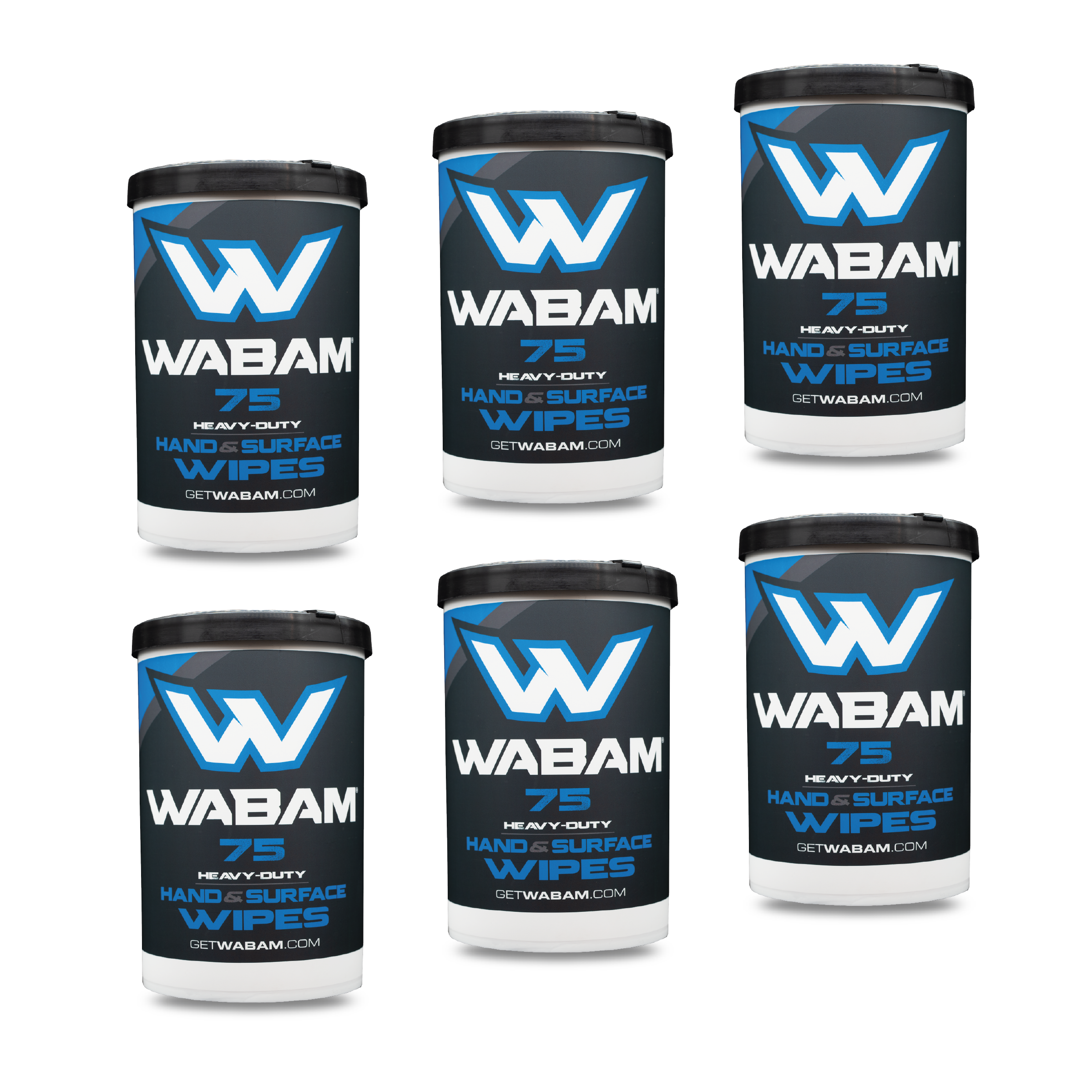 WABAM Wet Wipes 75CT (6 containers)