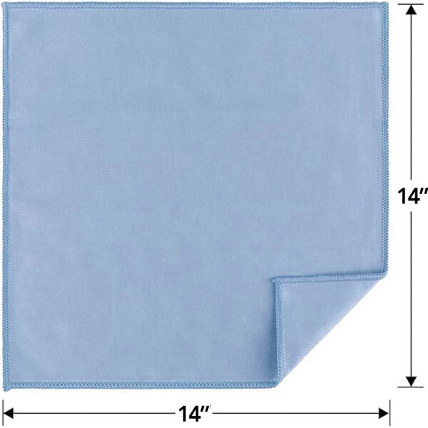 Microfiber Glass Cleaning Cloth 14"x14" - 12 pack
