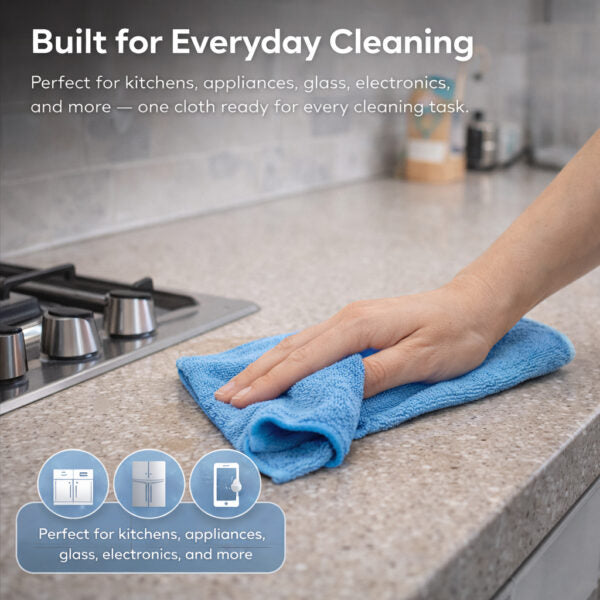 Microfiber Cleaning Towels 16"x16"- 12 pack